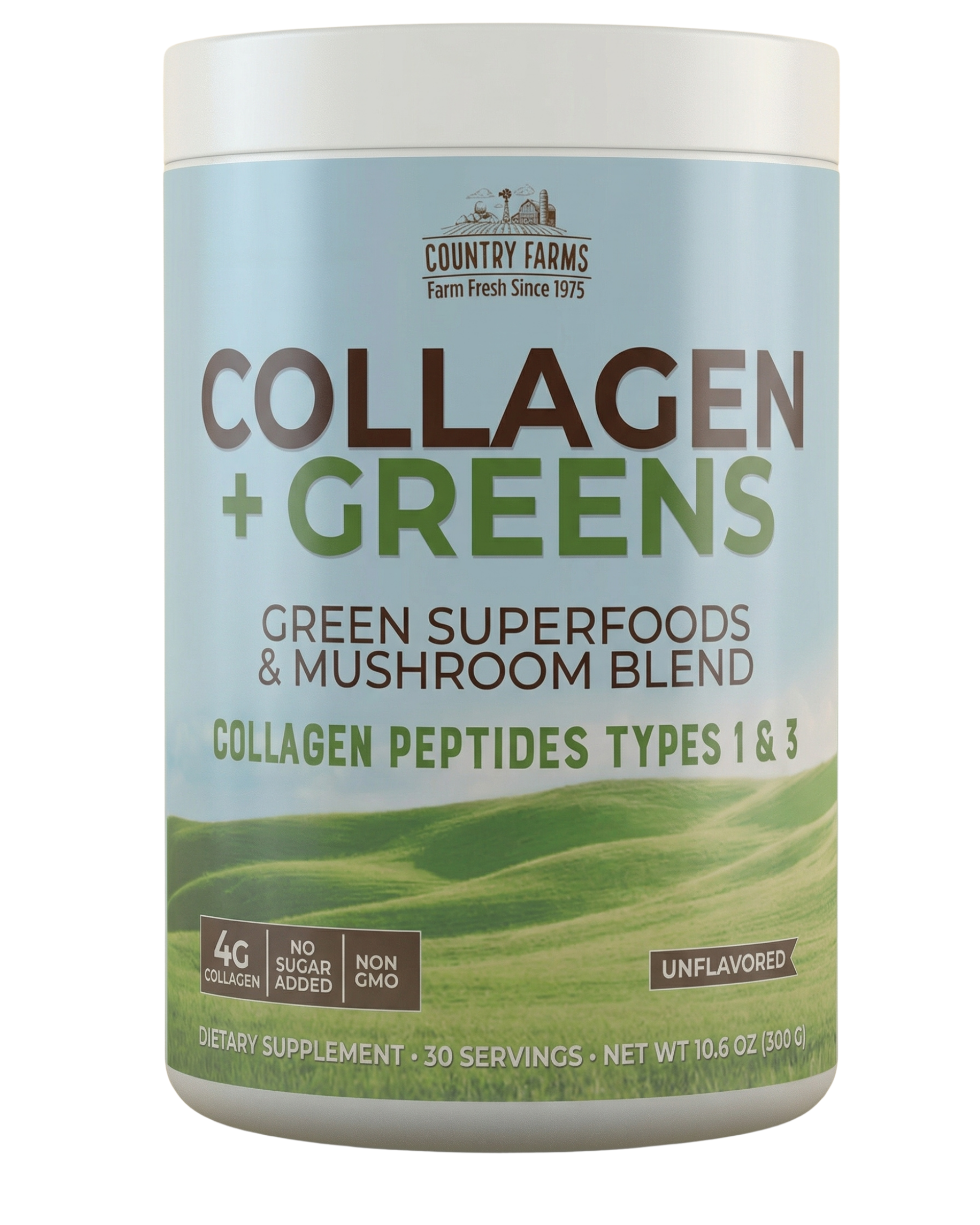 Country Farms Collagen + Greens Powder 10.6 oz
