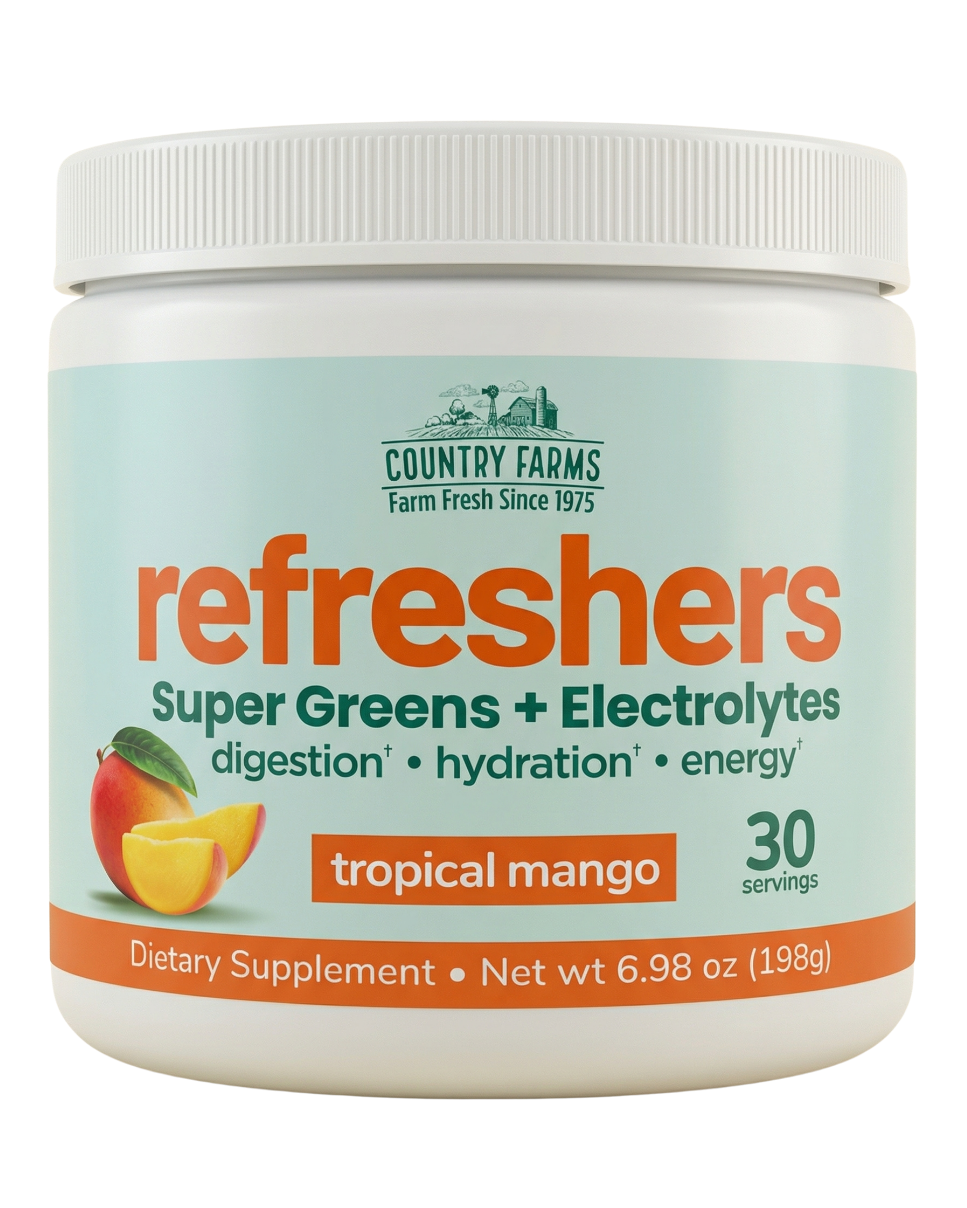 Country Farms Refresher Drink Mix Tropical Mango Powder 6.98 oz