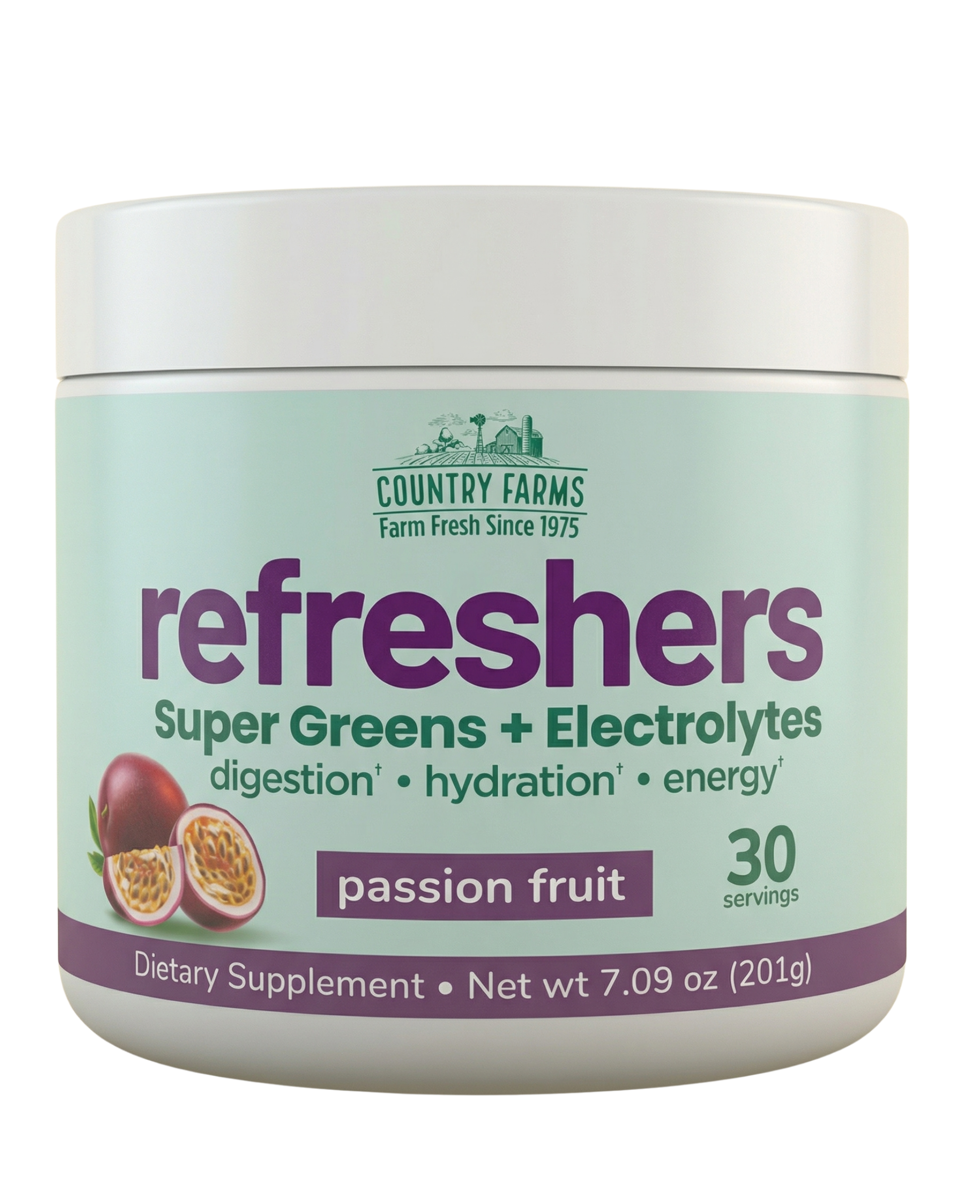 Country Farms Refresher Drink Mix Passion Fruit Flavor Powder 7.09 oz