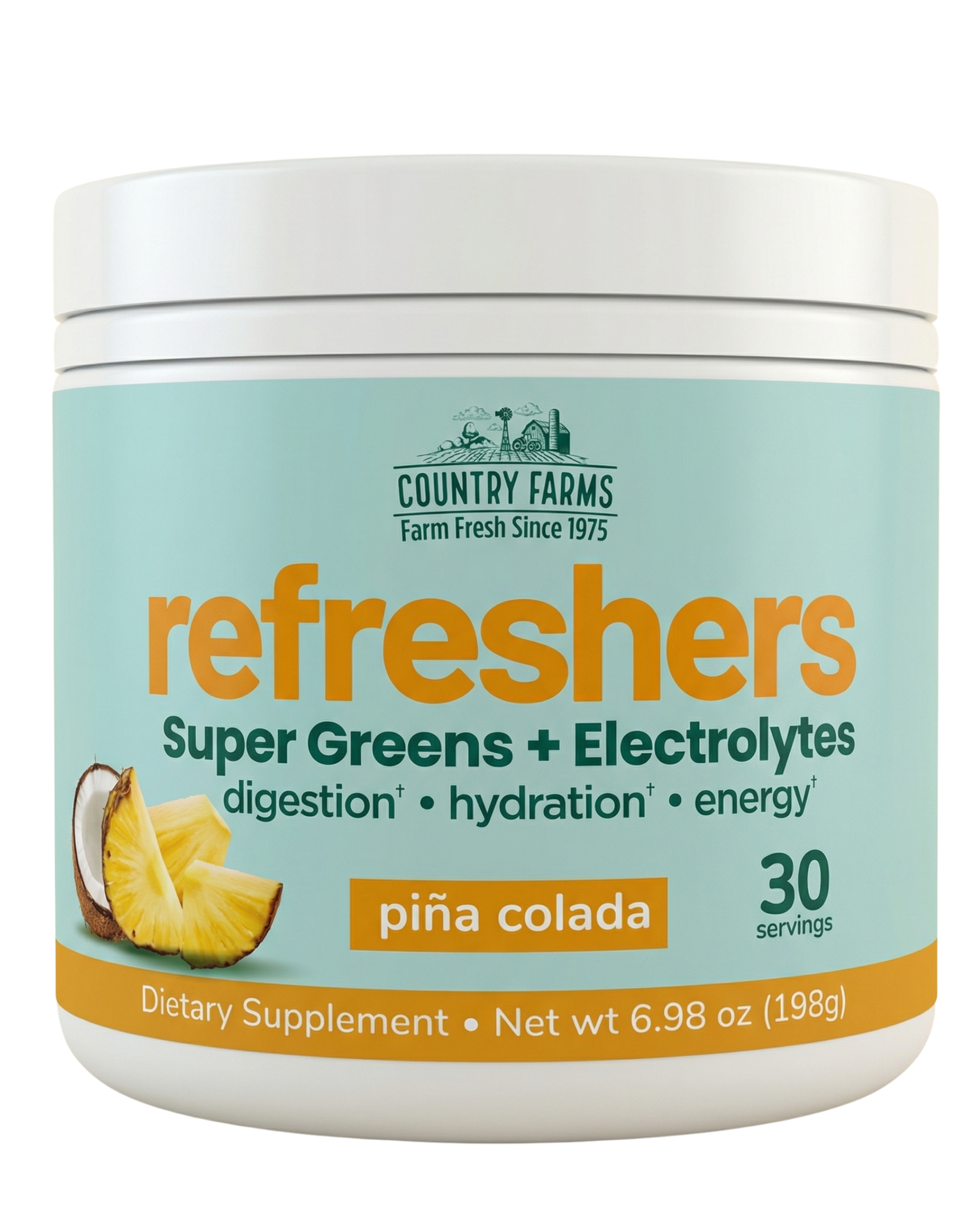 Country Farms Refresher Drink Mix Pina Colada Powder 6.98 oz